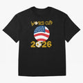 World Cup 2026 USA Soccer Design ¨C Football Fan Graphic T-Shirt Classic T-Shirt Celebrate Global Passion for the FIFA World Cup 2026 Group Stage Journey through Neymar, Haaland and Cristiano Ronaldo Highlights, Argentina Pride, Retro Football