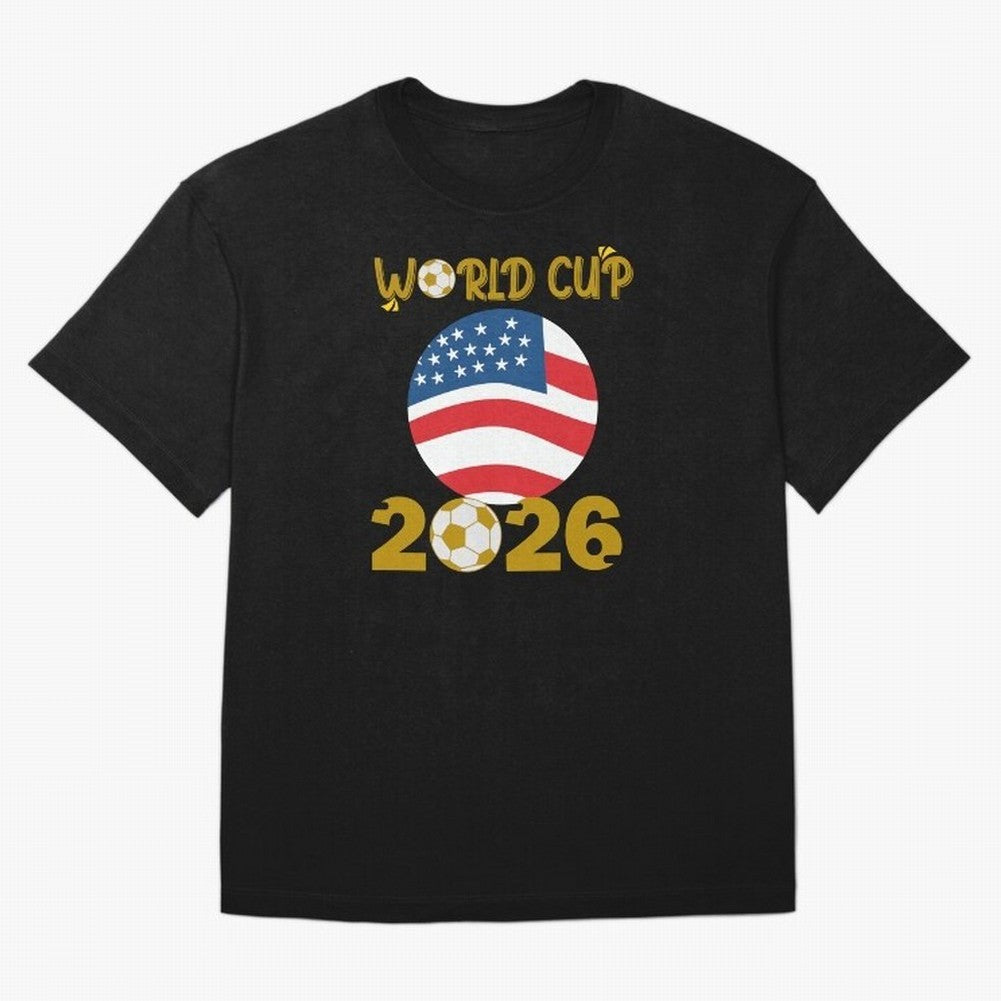 World Cup 2026 USA Soccer Design ¨C Football Fan Graphic T-Shirt Classic T-Shirt Celebrate Global Passion for the FIFA World Cup 2026 Group Stage Journey through Neymar, Haaland and Cristiano Ronaldo Highlights, Argentina Pride, Retro Football