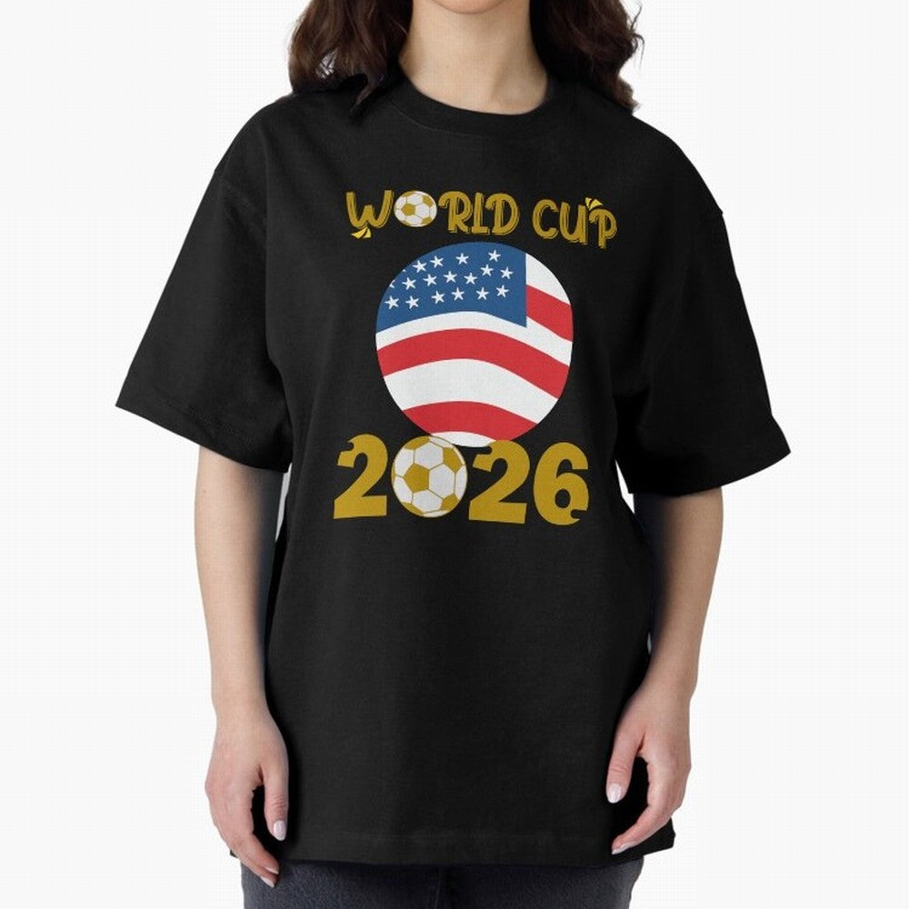 World Cup 2026 USA Soccer Design ¨C Football Fan Graphic T-Shirt Classic T-Shirt Celebrate Global Passion for the FIFA World Cup 2026 Group Stage Journey through Neymar, Haaland and Cristiano Ronaldo Highlights, Argentina Pride, Retro Football