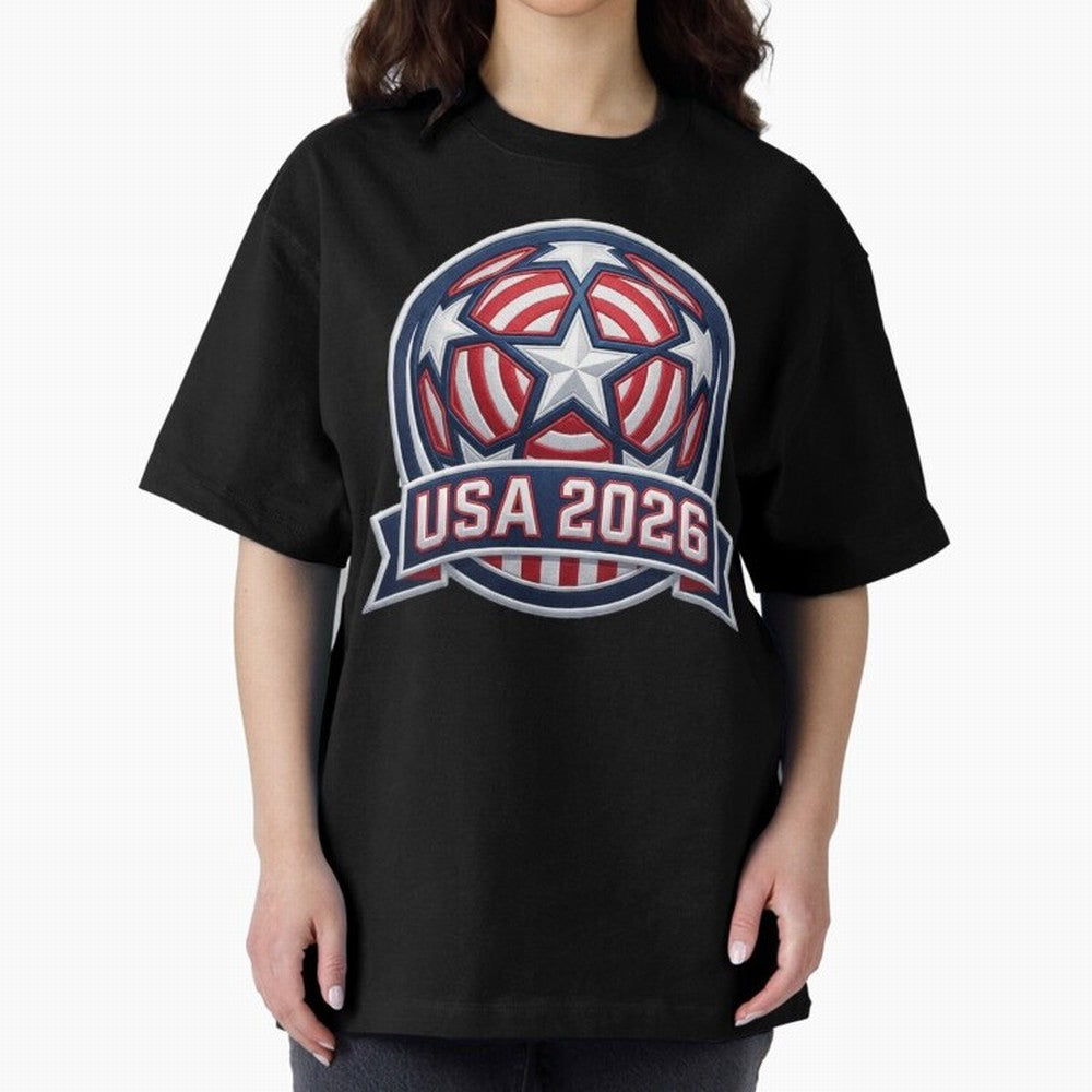 USA 2026 World Cup T-Shirt - Star Spangled Soccer Design - American Host Fan Tee Classic T-Shirt Follow Every Goal of FIFA World Cup 2026 USA Canada Mexico Spirit, Centered on Germany, Neymar, Fan Favorite Moments, National Team Passion, Big Match
