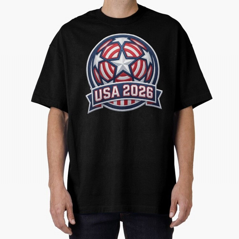 USA 2026 World Cup T-Shirt - Star Spangled Soccer Design - American Host Fan Tee Classic T-Shirt Follow Every Goal of FIFA World Cup 2026 USA Canada Mexico Spirit, Centered on Germany, Neymar, Fan Favorite Moments, National Team Passion, Big Match