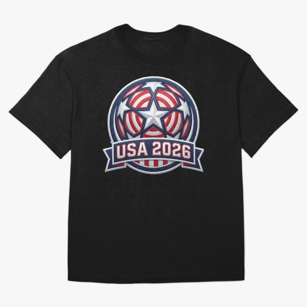USA 2026 World Cup T-Shirt - Star Spangled Soccer Design - American Host Fan Tee Classic T-Shirt Follow Every Goal of FIFA World Cup 2026 USA Canada Mexico Spirit, Centered on Germany, Neymar, Fan Favorite Moments, National Team Passion, Big Match