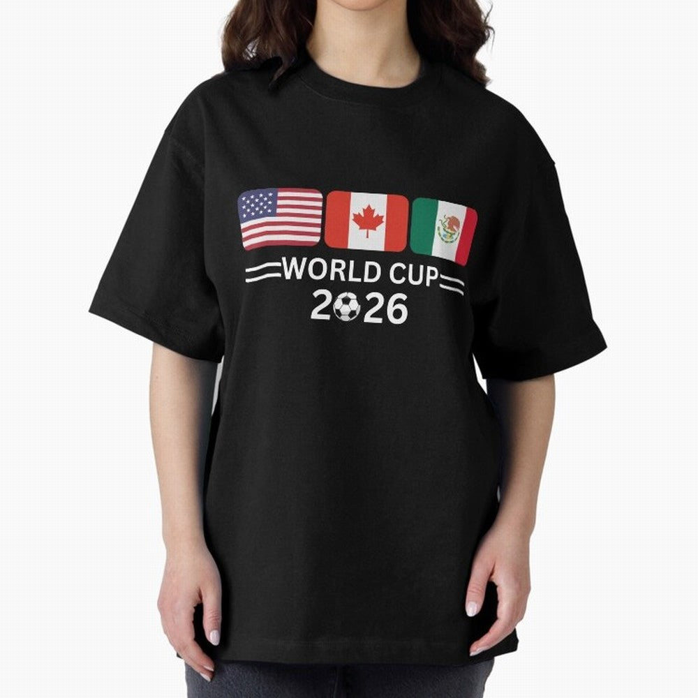 Football World Cup 2026 USA Canada Mexico Soccer & Football Fan Classic T-Shirt Relive the Noise and Pride of FIFA World Cup 2026 USA Canada Mexico for Fans of Cristiano Ronaldo and Spain, Bringing Championship Spirit, Famous Goals, Roaring Crowds