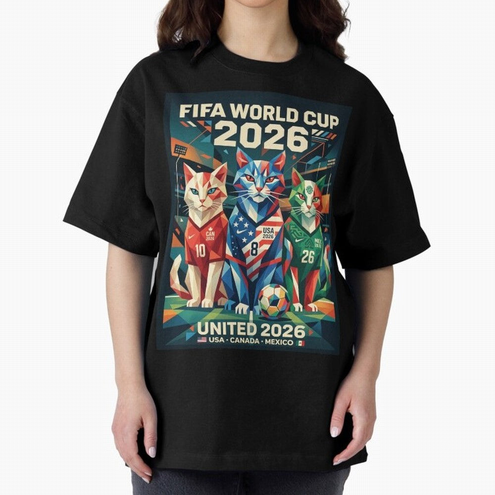 The Cats Football World Cup Classic T-Shirt Bring Champion Energy into FIFA World Cup 2026 Group Stage Spirit, Celebrating England, CR7 and Messi, Match Day Excitement, Supporter Culture, Golden Goals and Global Football Passion; Perfect for Fans,