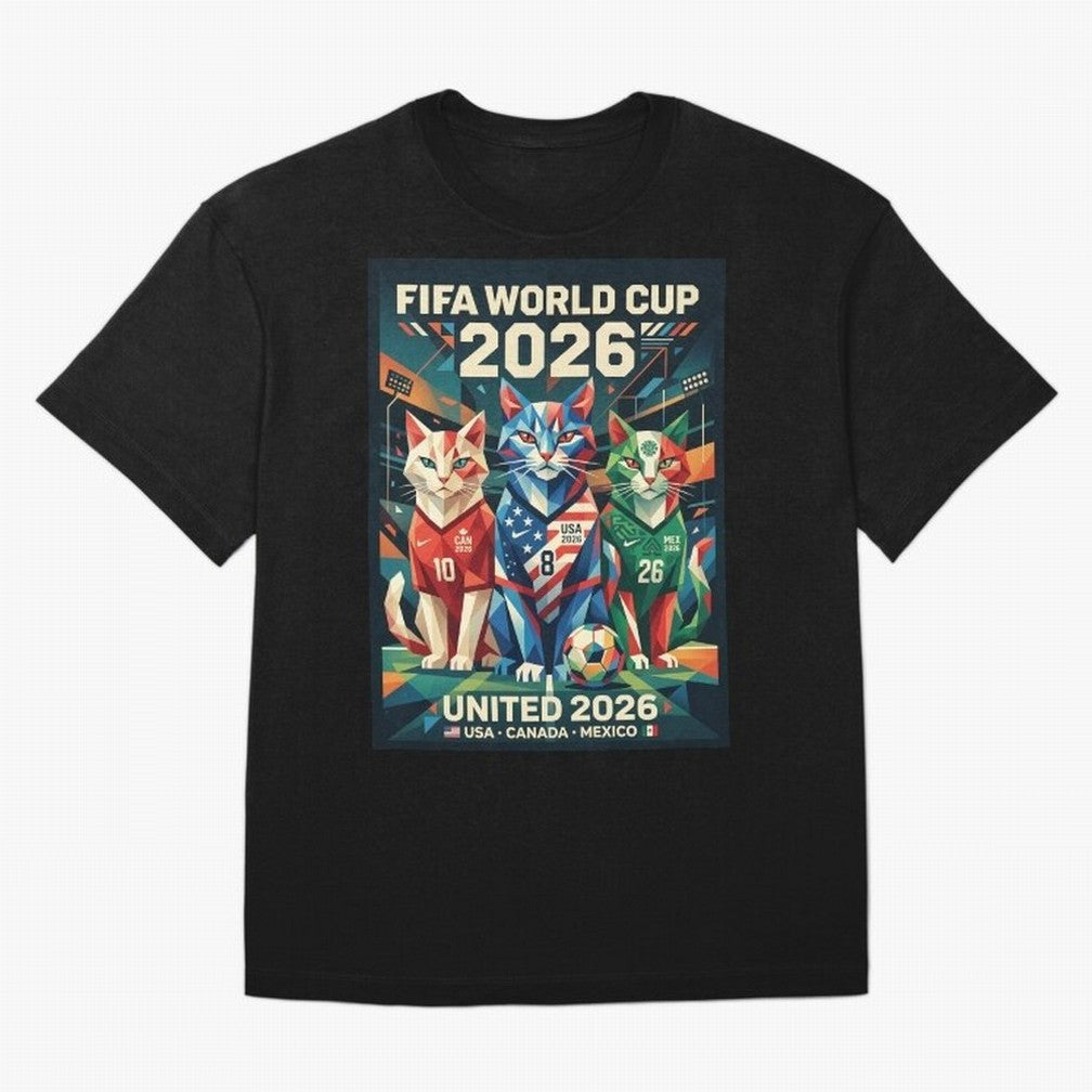 The Cats Football World Cup Classic T-Shirt Bring Champion Energy into FIFA World Cup 2026 Group Stage Spirit, Celebrating England, CR7 and Messi, Match Day Excitement, Supporter Culture, Golden Goals and Global Football Passion; Perfect for Fans,