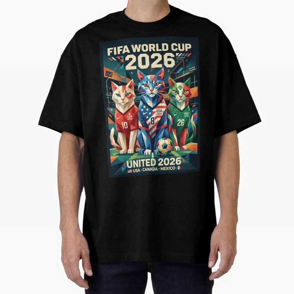 The Cats Football World Cup Classic T-Shirt Bring Champion Energy into FIFA World Cup 2026 Group Stage Spirit, Celebrating England, CR7 and Messi, Match Day Excitement, Supporter Culture, Golden Goals and Global Football Passion; Perfect for Fans,