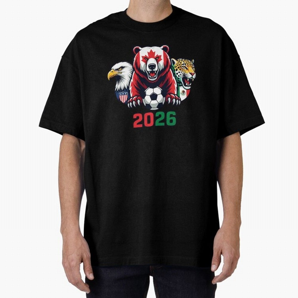 World Cup 2026 USA Canada Mexico Host Mascots Classic T-Shirt Celebrate Global Passion for Match Day Hype around FIFA World Cup 2026 USA Canada Mexico, Haaland and Mbappe, England and Germany, Global Supporter Spirit, Legendary Goals, National