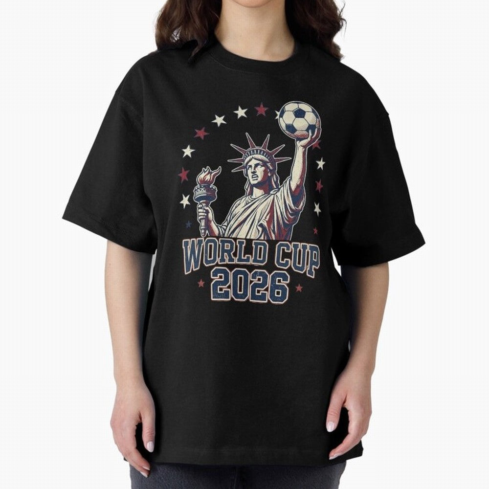World Cup 2026 USA Soccer Statue Liberty Classic T-Shirt Make Every Kick Count in FIFA World Cup 2026 for Fans of Messi and Cristiano Ronaldo and Portugal, Bringing Goal Celebration Energy, Supporter Heritage, Football Icons and Worldwide