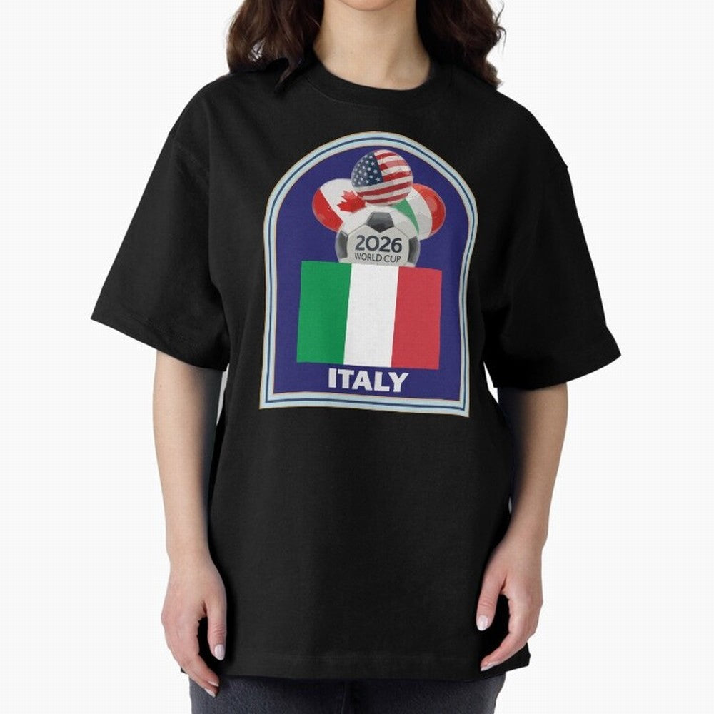 Italy 2026 Soccer T-shirt Classic T-Shirt Carry National Pride through FIFA World Cup 2026 Group Stage Spirit, Capturing Brazil, Messi, Neymar and Mbappe, Fan Favorite Moments, National Team Passion, Big Match Drama and Soccer History; Ideal for