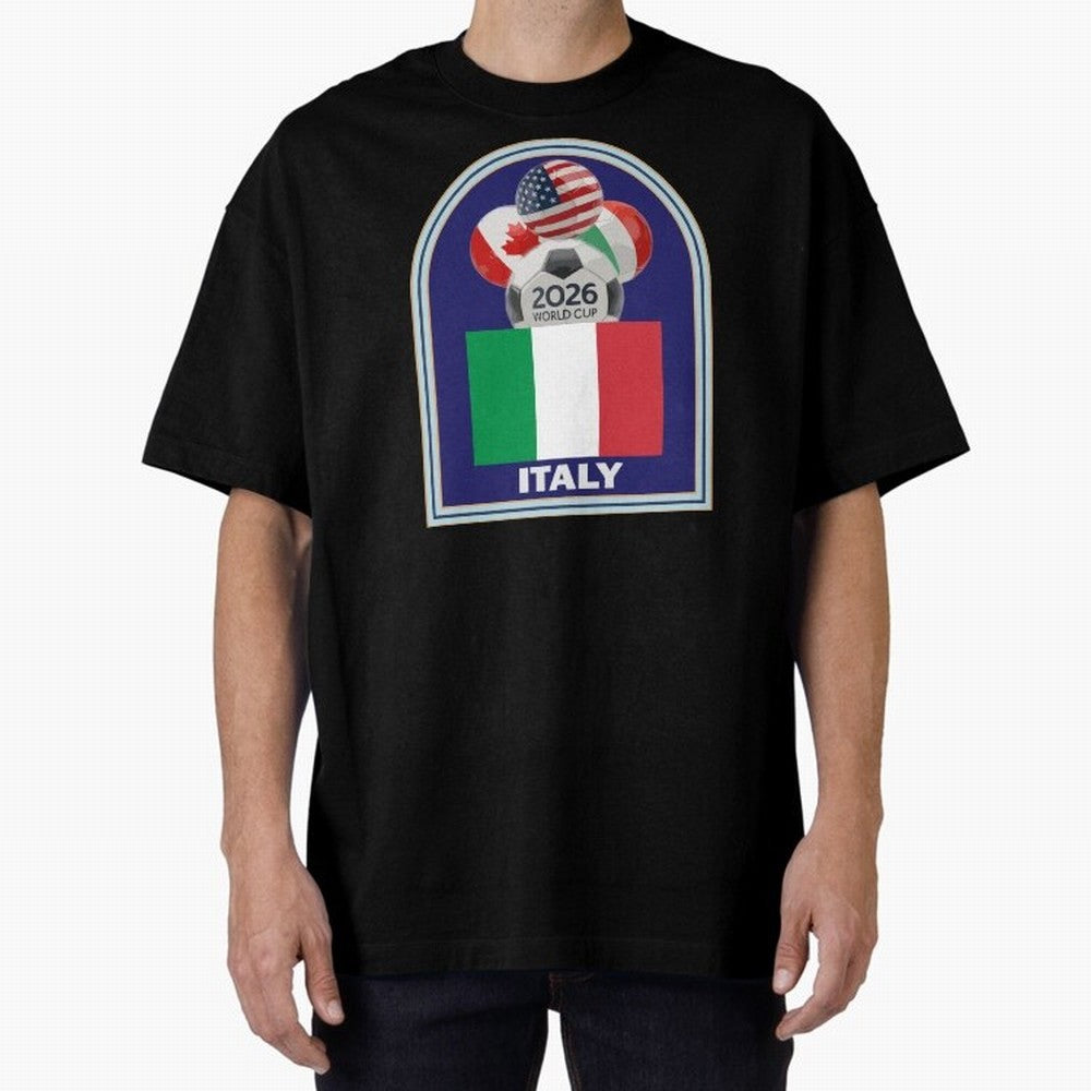 Italy 2026 Soccer T-shirt Classic T-Shirt Carry National Pride through FIFA World Cup 2026 Group Stage Spirit, Capturing Brazil, Messi, Neymar and Mbappe, Fan Favorite Moments, National Team Passion, Big Match Drama and Soccer History; Ideal for