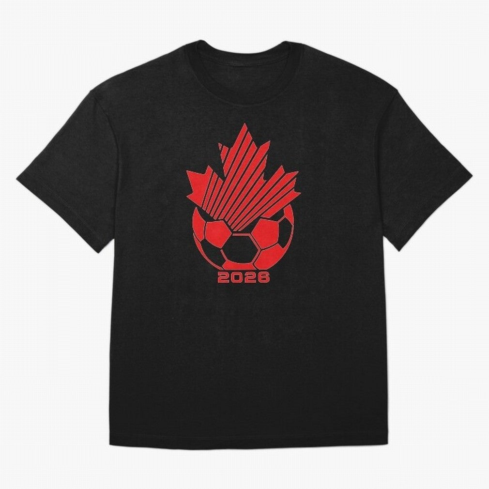 Red Maple Leaf Soccer 2026 Emblem Classic T-Shirt Honor Champions and Dreams in FIFA World Cup 2026 USA Canada Mexico Spirit, Featuring Netherlands, CR7, Global Supporter Spirit, Legendary Goals, National Colors and Tournament Celebration; Great