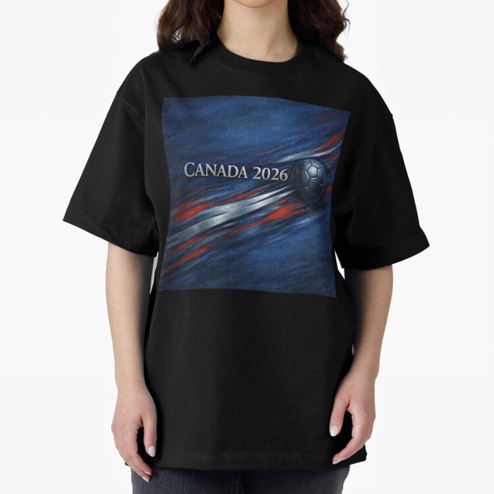 Canada 2026 Soccer Splash Classic T-Shirt Share the Excitement of the FIFA World Cup 2026 Journey through CR7 and Messi Highlights, Germany Pride, Vintage Soccer Flavor, Modern Football Stars, National Flags and Final Night Emotion; Ideal for