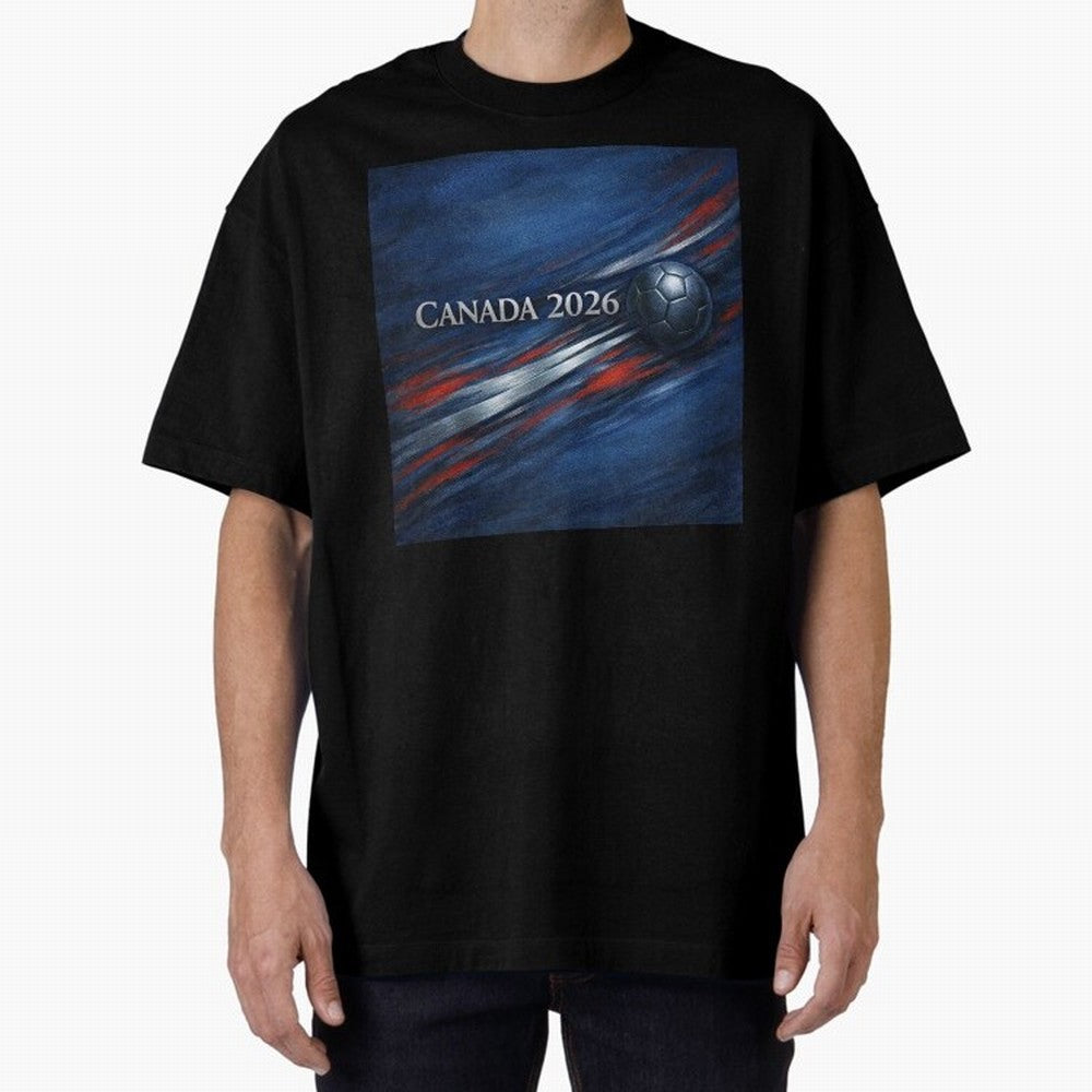 Canada 2026 Soccer Splash Classic T-Shirt Share the Excitement of the FIFA World Cup 2026 Journey through CR7 and Messi Highlights, Germany Pride, Vintage Soccer Flavor, Modern Football Stars, National Flags and Final Night Emotion; Ideal for