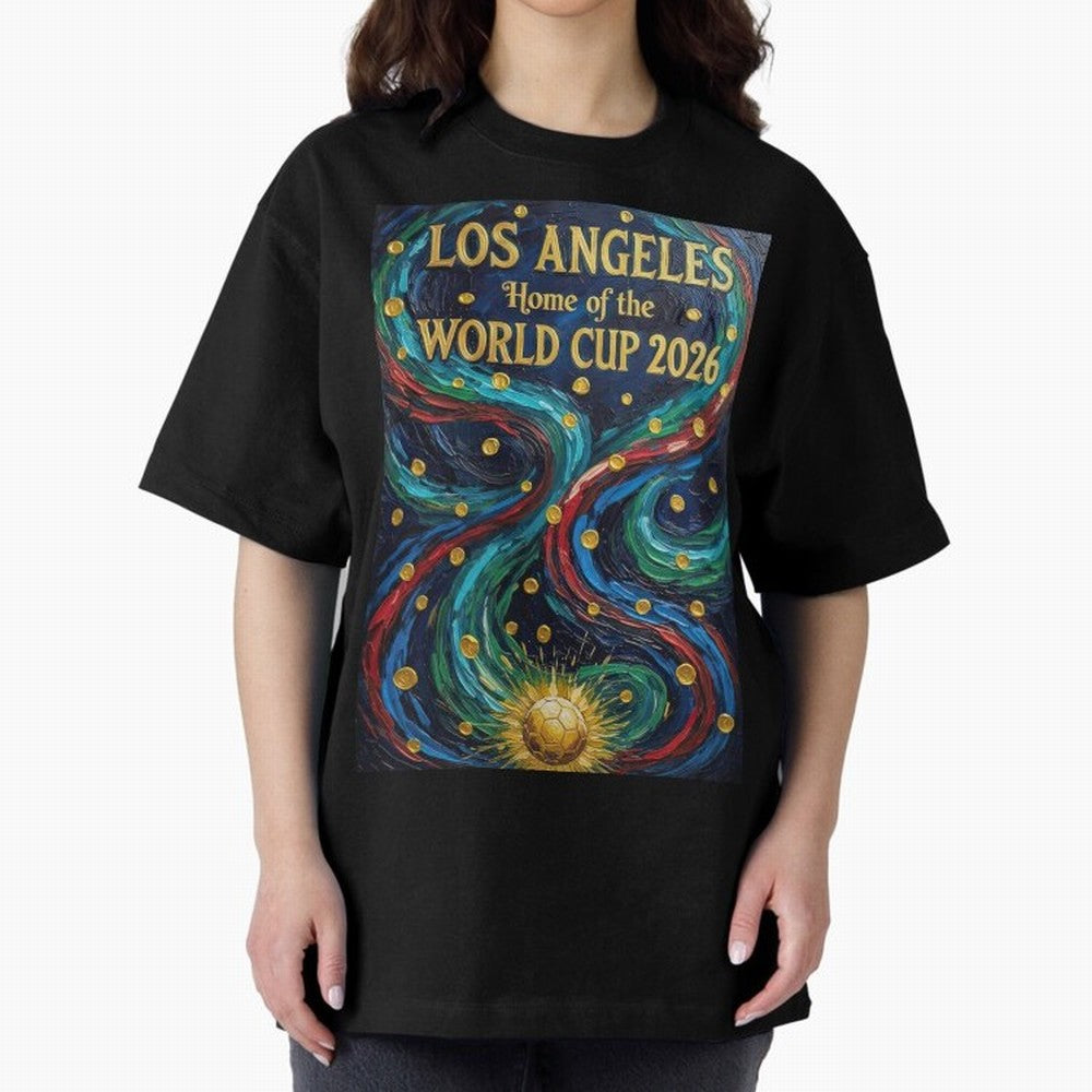 Los Angeles Home of the World Cup 2026 Soccer Fan ¡ª Moody Jewel Art Print Classic T-Shirt Support Your Favorite Stars during FIFA World Cup 2026 USA Canada Mexico for Fans of Messi and England, France and Netherlands, Bringing Football Festival