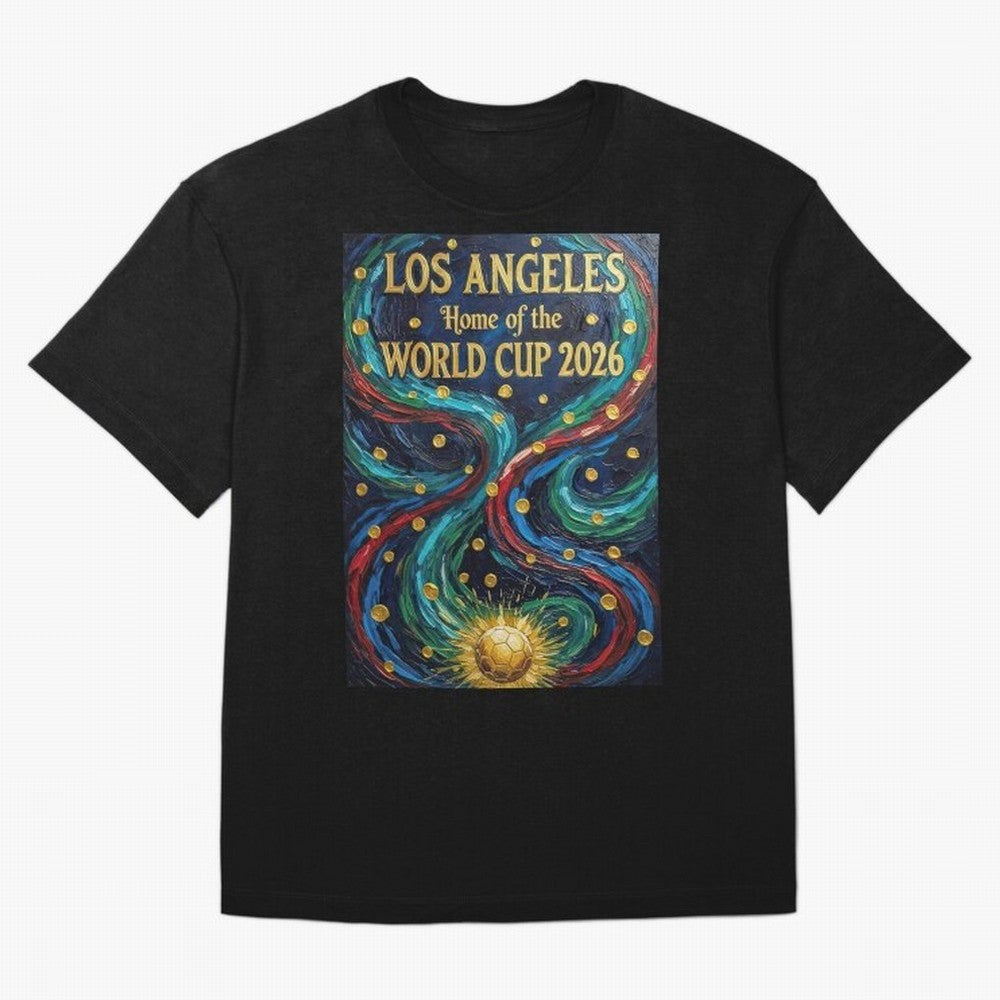 Los Angeles Home of the World Cup 2026 Soccer Fan ¡ª Moody Jewel Art Print Classic T-Shirt Support Your Favorite Stars during FIFA World Cup 2026 USA Canada Mexico for Fans of Messi and England, France and Netherlands, Bringing Football Festival
