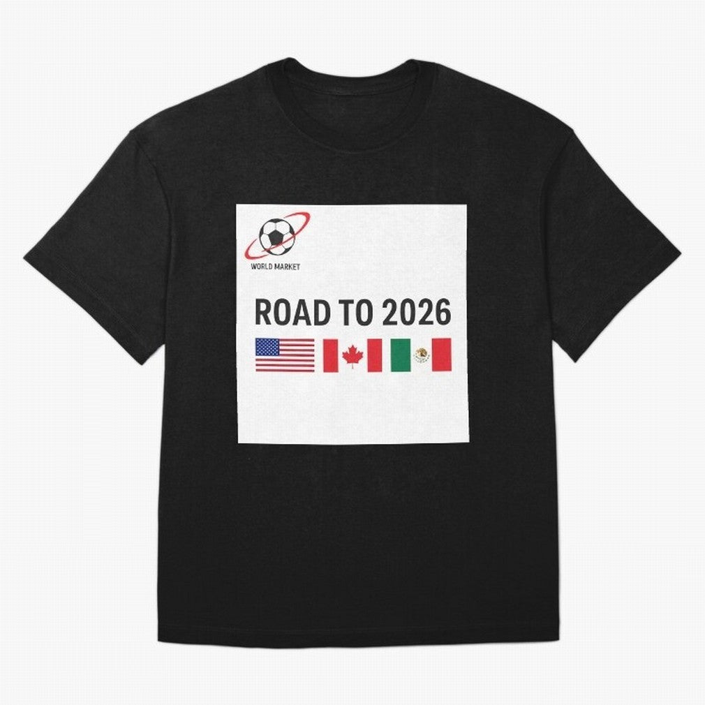 Road to World Cup 2026 Football Journey Classic T-Shirt Bring Retro Soccer Energy to Global Football Passion for FIFA World Cup 2026, Made for Haaland and Mbappe, France, Sports Nostalgia, International Competition, Famous Players and Unforgettable