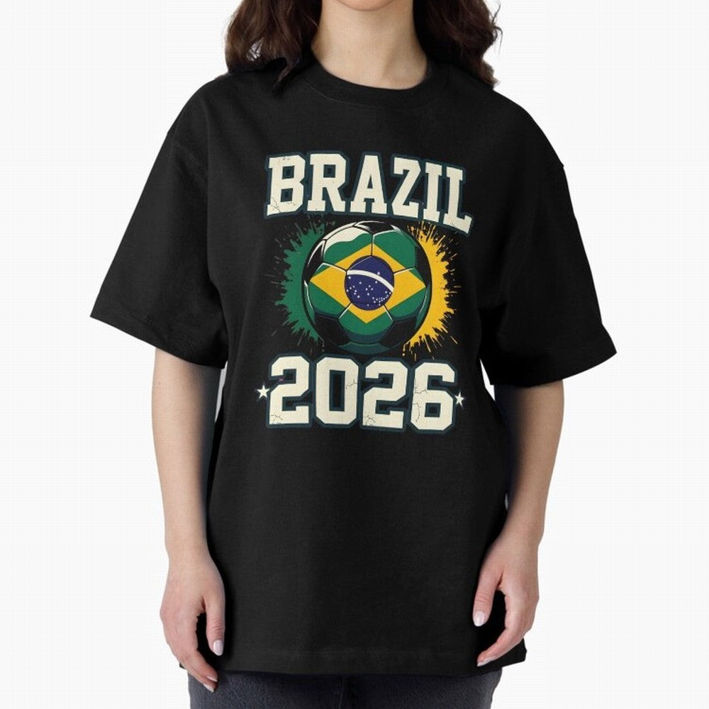 Brazil Soccer Football 2026 Classic T-Shirt Celebrate Rivalries and Pride in FIFA World Cup 2026 Group Stage Spirit, Capturing Argentina, Mbappe and Neymar, Supporter Pride, Iconic Celebrations, Legendary Names and Global Match Day Energy; Perfect