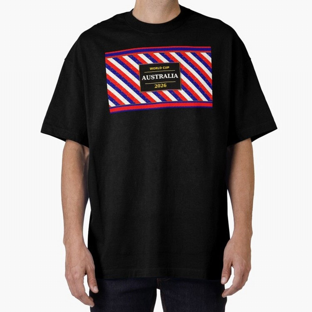 Australia Football Fan 2026 Black Flag Colors Pattern Classic T-Shirt Support Your Favorite Stars during FIFA World Cup 2026 Spirit, Filled with Argentina, France and Brazil, Neymar, Haaland and Cristiano Ronaldo, Tournament Hype, Historic