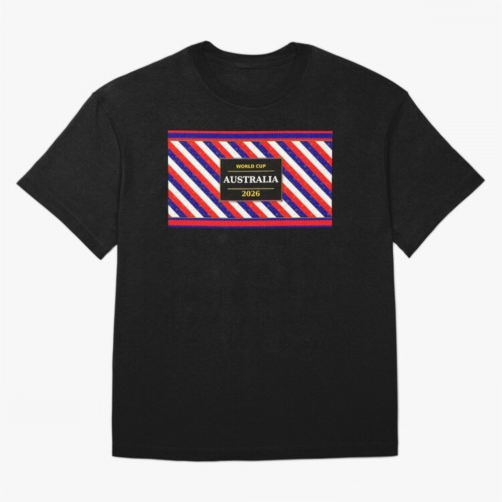 Australia Football Fan 2026 Black Flag Colors Pattern Classic T-Shirt Support Your Favorite Stars during FIFA World Cup 2026 Spirit, Filled with Argentina, France and Brazil, Neymar, Haaland and Cristiano Ronaldo, Tournament Hype, Historic