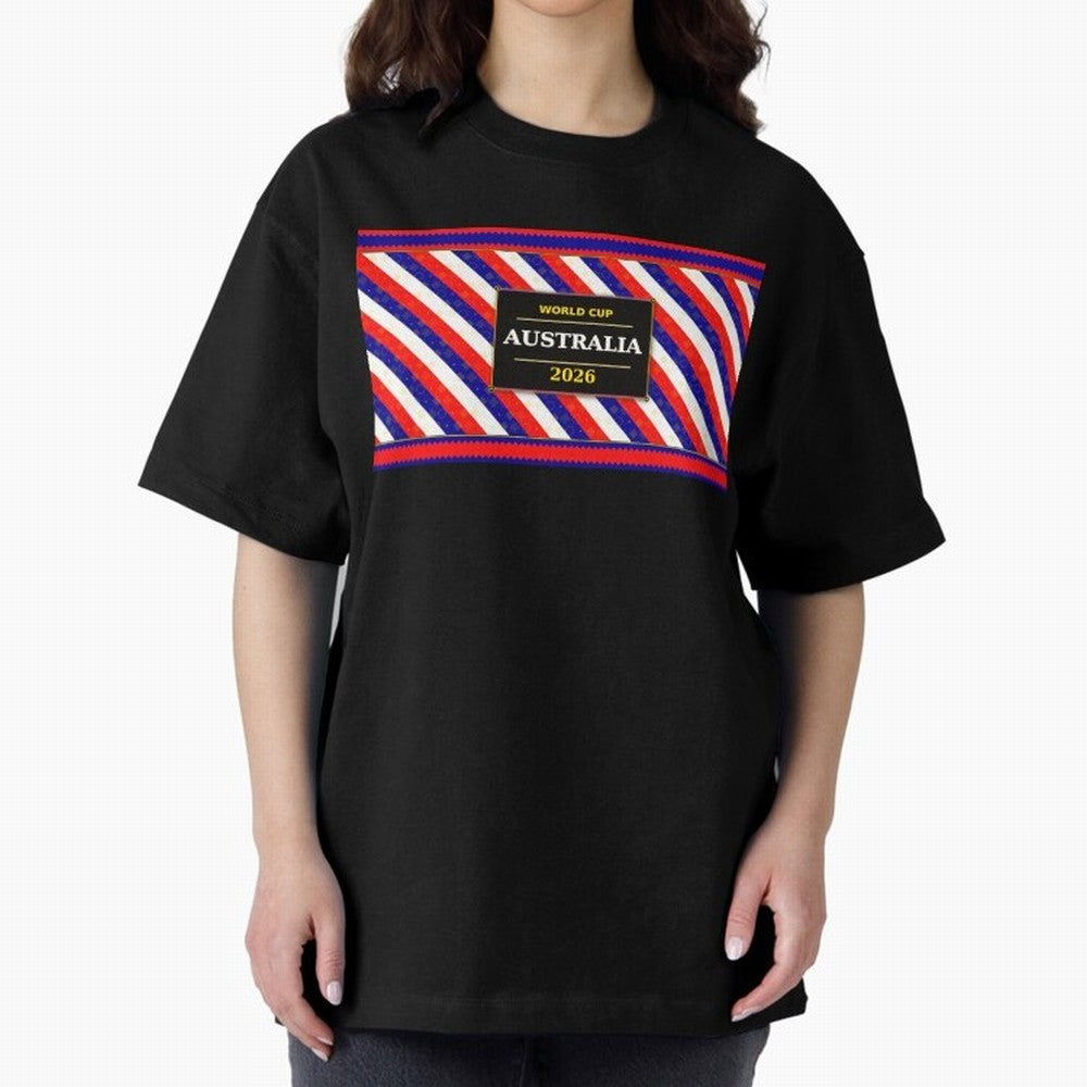 Australia Football Fan 2026 Black Flag Colors Pattern Classic T-Shirt Support Your Favorite Stars during FIFA World Cup 2026 Spirit, Filled with Argentina, France and Brazil, Neymar, Haaland and Cristiano Ronaldo, Tournament Hype, Historic