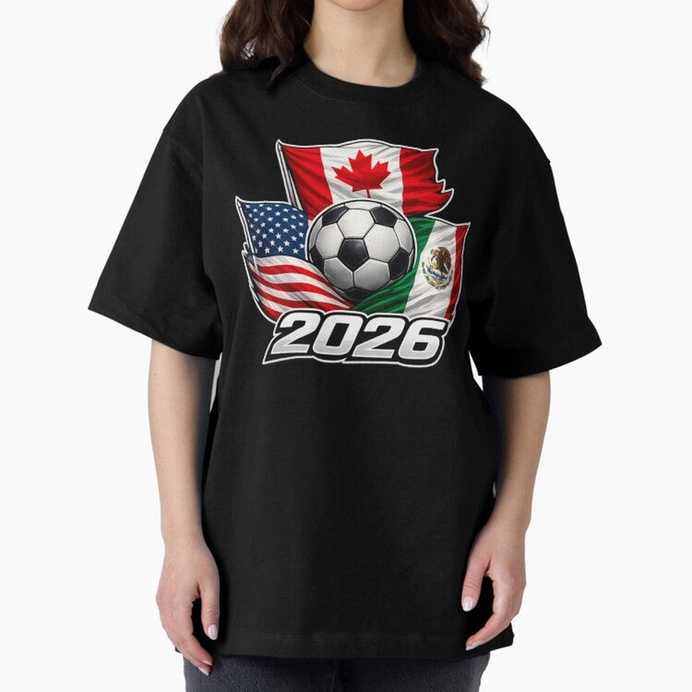 Soccer 2026 USA Canada Mexico ¨C World Football Flags Classic T-Shirt Celebrate the Biggest Stage of the FIFA World Cup 2026 USA Canada Mexico Journey through Mbappe and Neymar Highlights, Portugal Pride, Championship Spirit, Famous Goals, Roaring