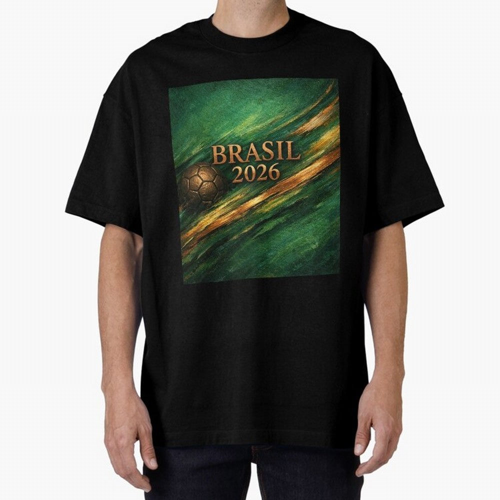 Brasil 2026 Soccer Theme Dark Green Classic T-Shirt Carry Global Football Passion for FIFA World Cup 2026, Built around CR7, Spain and Netherlands, Worldwide Fan Energy, Dramatic Goals, Stadium Lights and Championship Celebrations; Perfect for