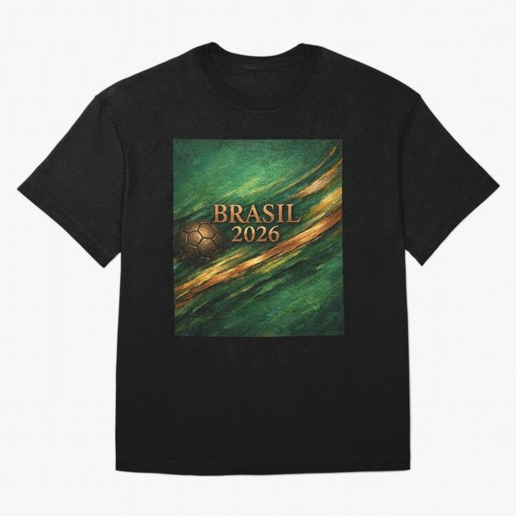 Brasil 2026 Soccer Theme Dark Green Classic T-Shirt Carry Global Football Passion for FIFA World Cup 2026, Built around CR7, Spain and Netherlands, Worldwide Fan Energy, Dramatic Goals, Stadium Lights and Championship Celebrations; Perfect for