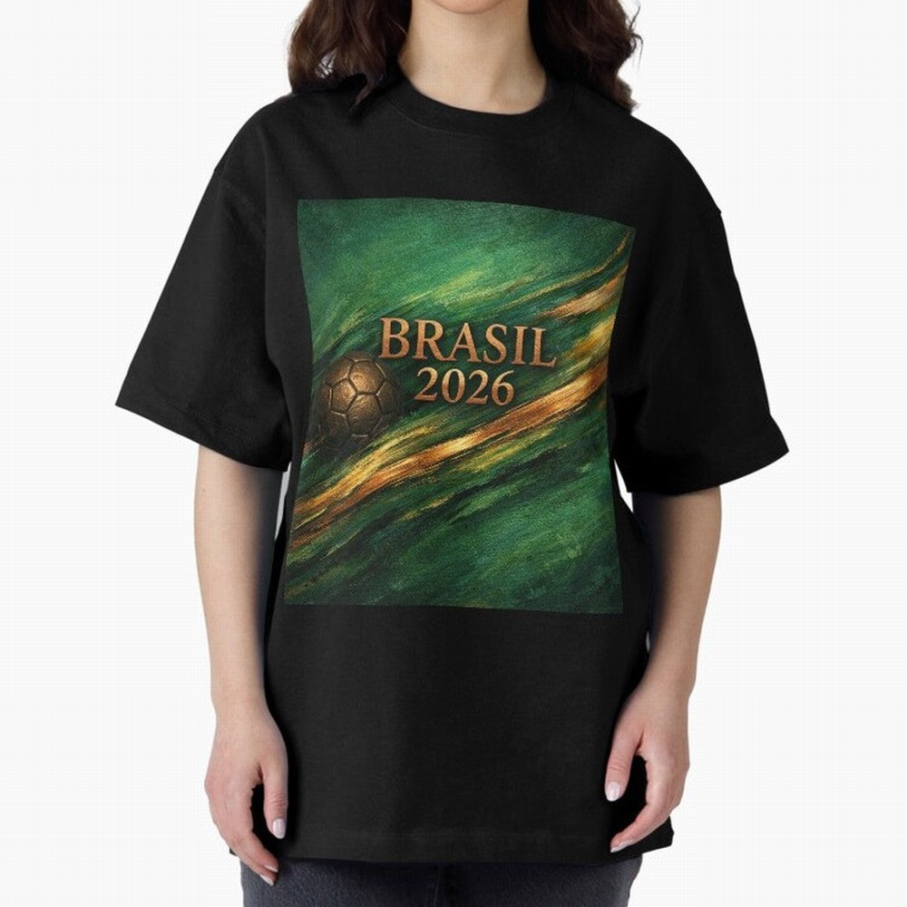 Brasil 2026 Soccer Theme Dark Green Classic T-Shirt Carry Global Football Passion for FIFA World Cup 2026, Built around CR7, Spain and Netherlands, Worldwide Fan Energy, Dramatic Goals, Stadium Lights and Championship Celebrations; Perfect for