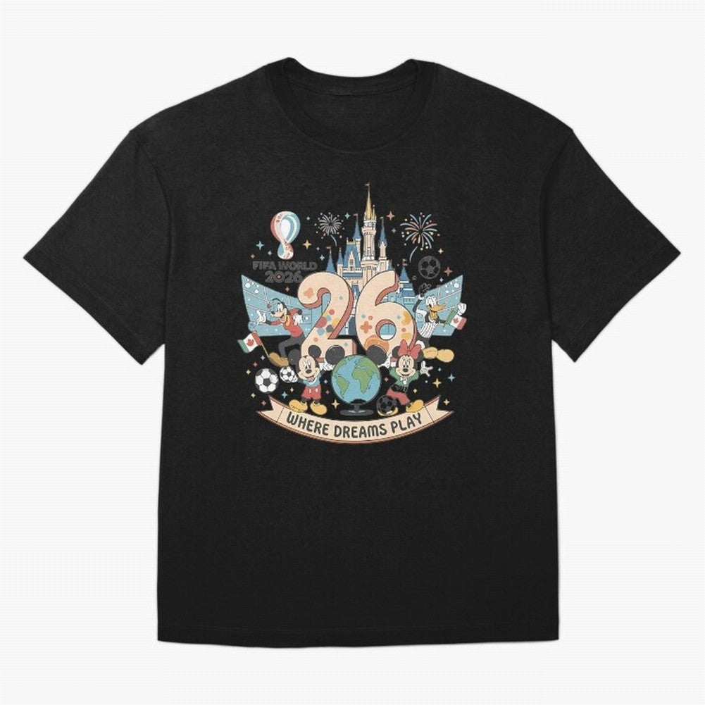Dreamland Football World Cup26 Classic T-Shirt Bring a Champion Mindset to the FIFA World Cup 2026 Journey through Messi and Cristiano Ronaldo Highlights, Argentina Pride, Vintage Soccer Flavor, Modern Football Stars, National Flags and Final Night