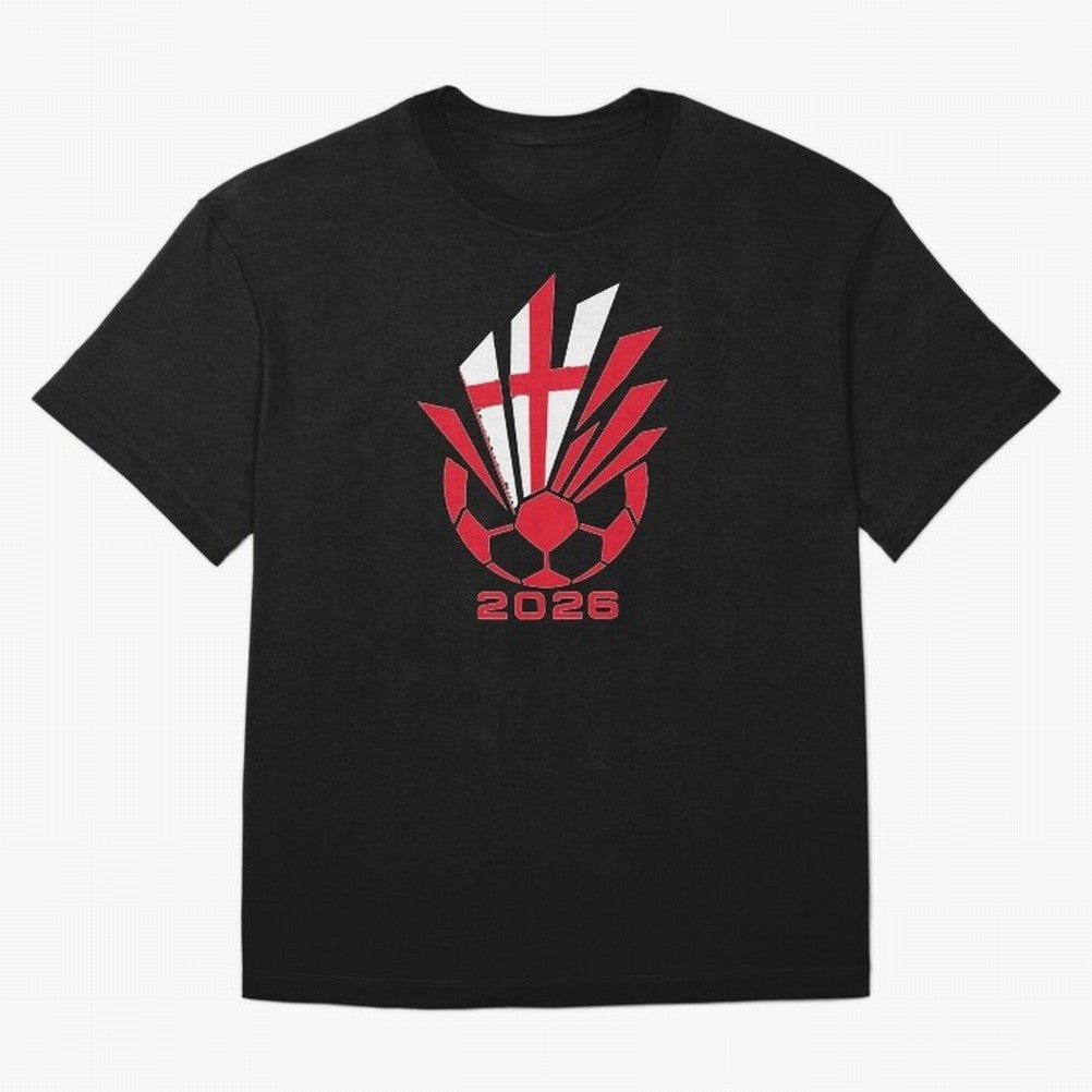 England Soccer 2026 Cross Burst Emblem Classic T-Shirt Support Iconic Players in Global Football Passion for FIFA World Cup 2026, Connected to Mbappe, Portugal, Football History, Final Match Energy, Crowd Noise and Once in a Lifetime Moments; Ideal
