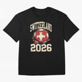 Switzerland 2026 World Cup Classic T-Shirt Support Your Favorite Stars during the FIFA World Cup 2026 USA Canada Mexico Journey through Neymar, Haaland and Cristiano Ronaldo Highlights, Spain Pride, Classic Soccer Heritage, Championship Pressure,