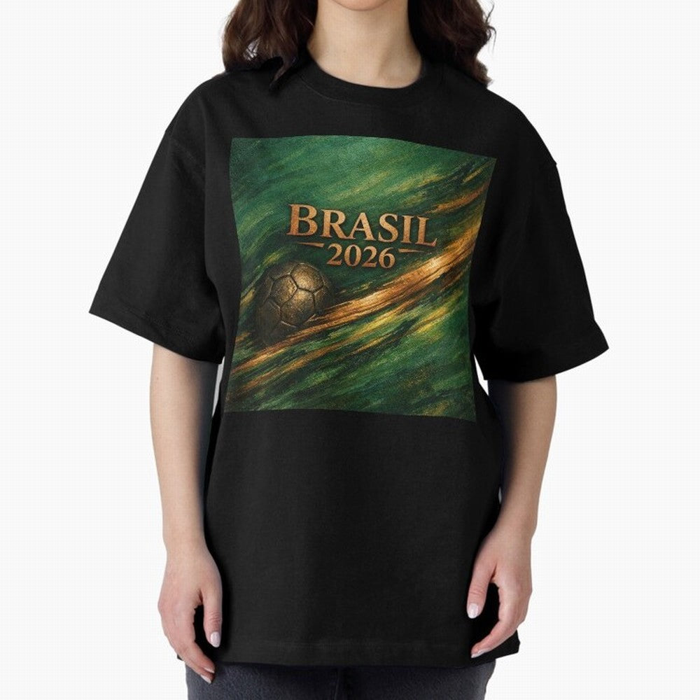 Brasil 2026 Soccer Theme Gold - Elegance Classic T-Shirt Support the Legends of FIFA World Cup 2026 Spirit, Highlighting England, France and Netherlands, CR7, Football Festival Excitement, Trophy Ambitions, Country Rivalries and Star Player Buzz;