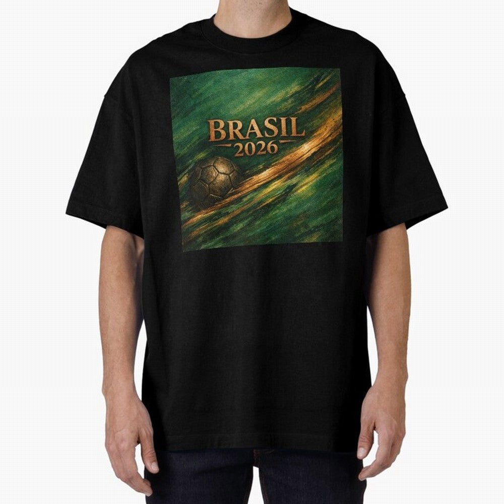 Brasil 2026 Soccer Theme Gold - Elegance Classic T-Shirt Support the Legends of FIFA World Cup 2026 Spirit, Highlighting England, France and Netherlands, CR7, Football Festival Excitement, Trophy Ambitions, Country Rivalries and Star Player Buzz;