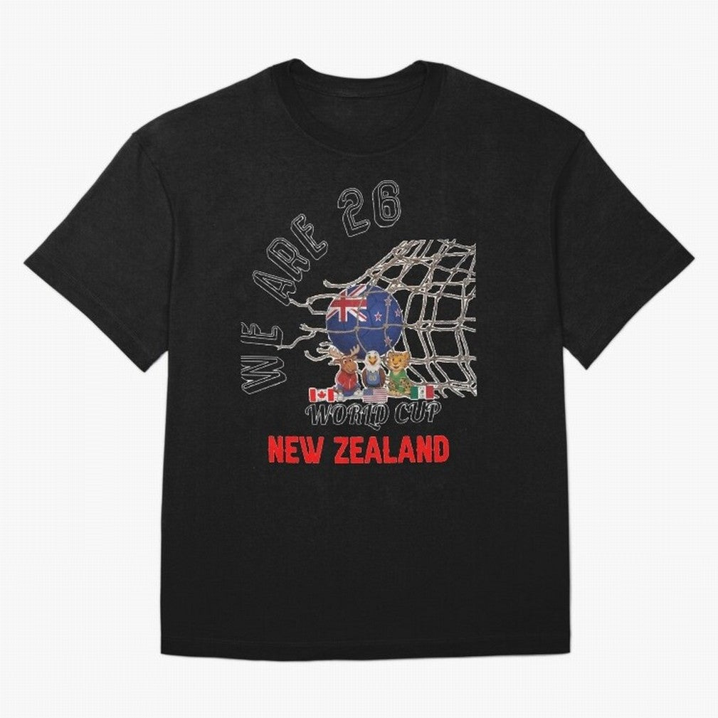 World cup 26 - New Zeland Classic T-Shirt Celebrate Fan Culture around FIFA World Cup 2026 USA Canada Mexico Filled with Cristiano Ronaldo, Brazil, Portugal and Argentina Energy, Football Festival Excitement, Trophy Ambitions, Country Rivalries and