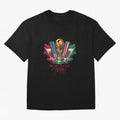 Host Trio Flags Banner Trophy Classic T-Shirt Represent Fans Who Live for FIFA World Cup 2026 Group Stage Spirit, Celebrating England and Germany, Messi, Football Festival Excitement, Trophy Ambitions, Country Rivalries and Star Player Buzz; Ideal