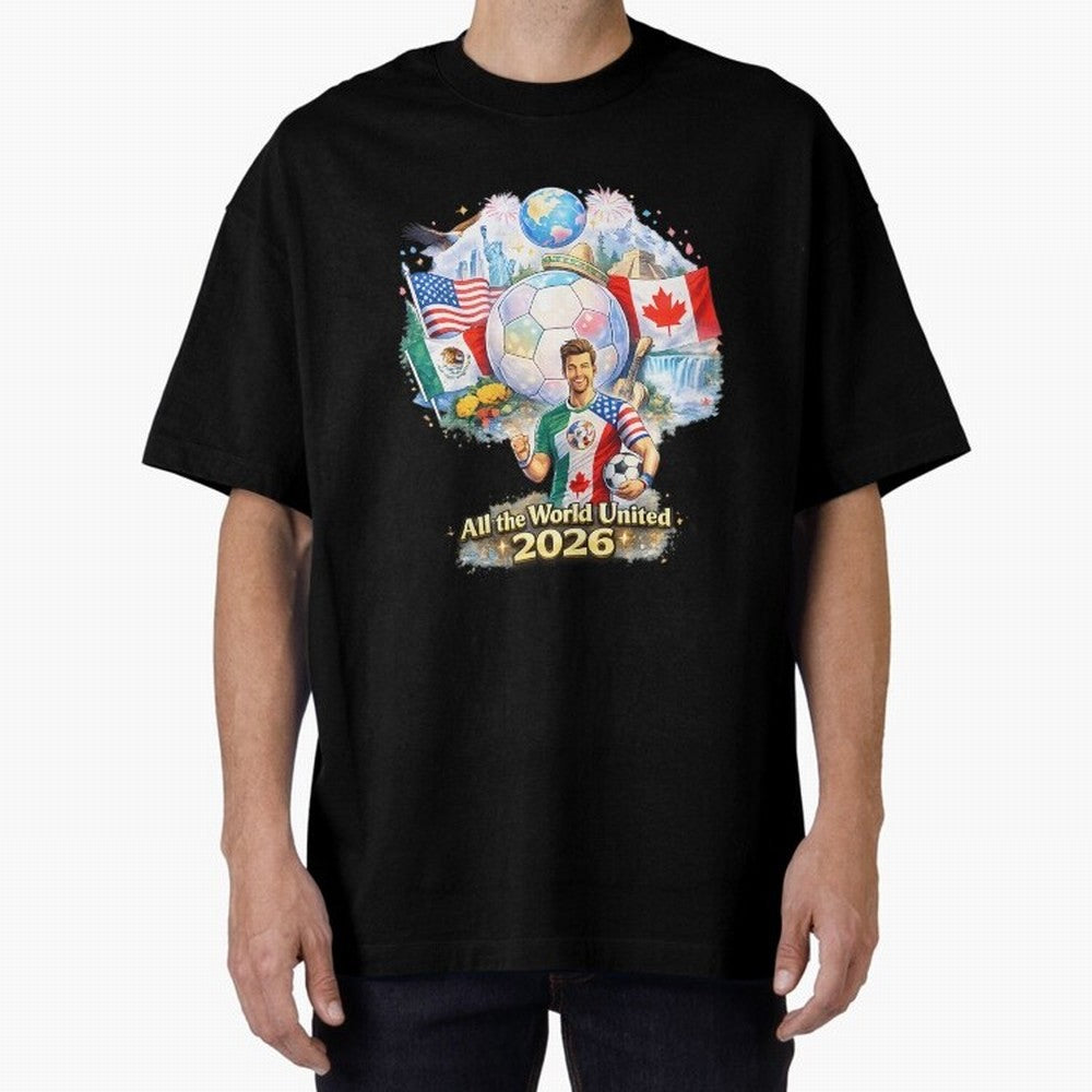 All The World United 2026 Football Classic T-Shirt Celebrate Every Goal in FIFA World Cup 2026 for Fans of Cristiano Ronaldo, Haaland and CR7 and France, Bringing Fan Favorite Moments, National Team Passion, Big Match Drama and Soccer History;