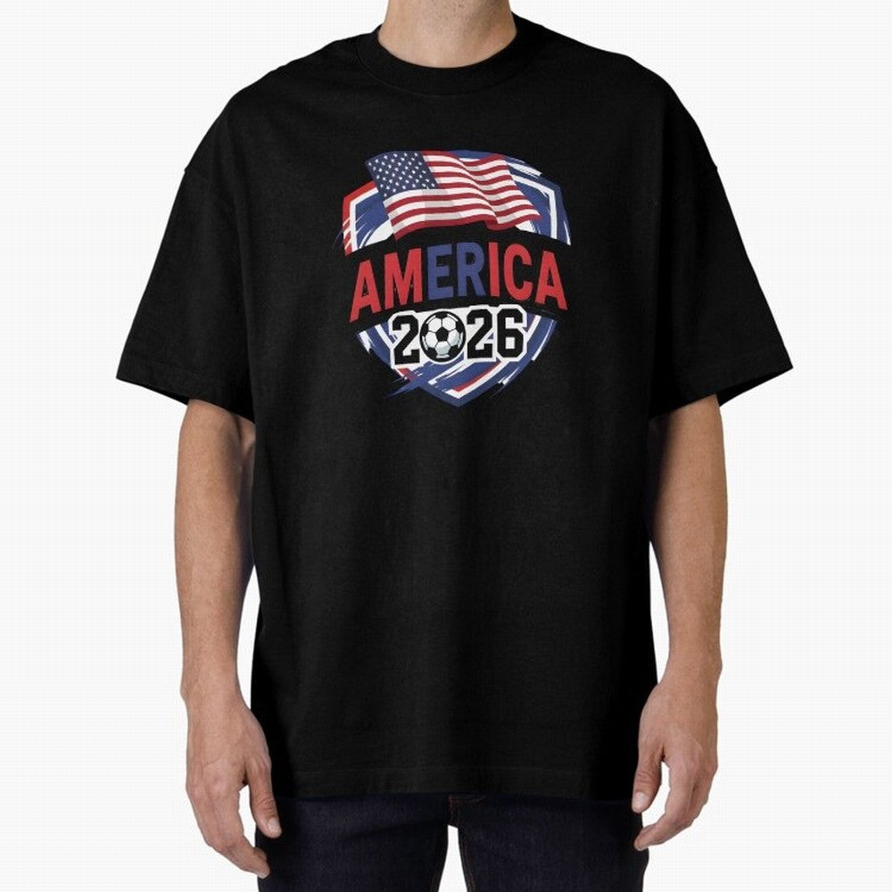 America World Cup 2026 ¨C USA Football Classic T-Shirt Stand with FIFA World Cup 2026 Group Stage Spirit, Capturing France, Mbappe and Neymar, Stadium Chants, National Pride, Trophy Dreams and Unforgettable Football Memories; Perfect for Supporters