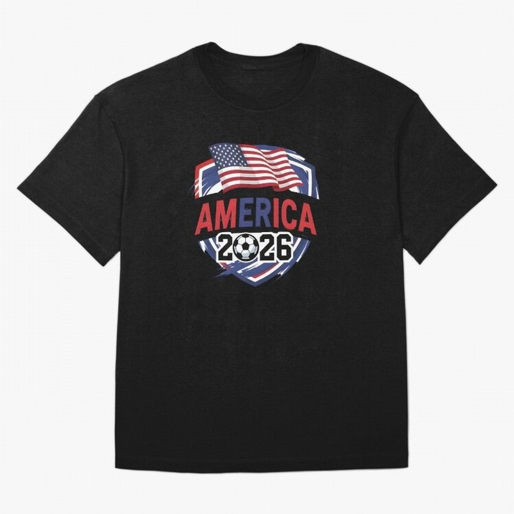 America World Cup 2026 ¨C USA Football Classic T-Shirt Stand with FIFA World Cup 2026 Group Stage Spirit, Capturing France, Mbappe and Neymar, Stadium Chants, National Pride, Trophy Dreams and Unforgettable Football Memories; Perfect for Supporters
