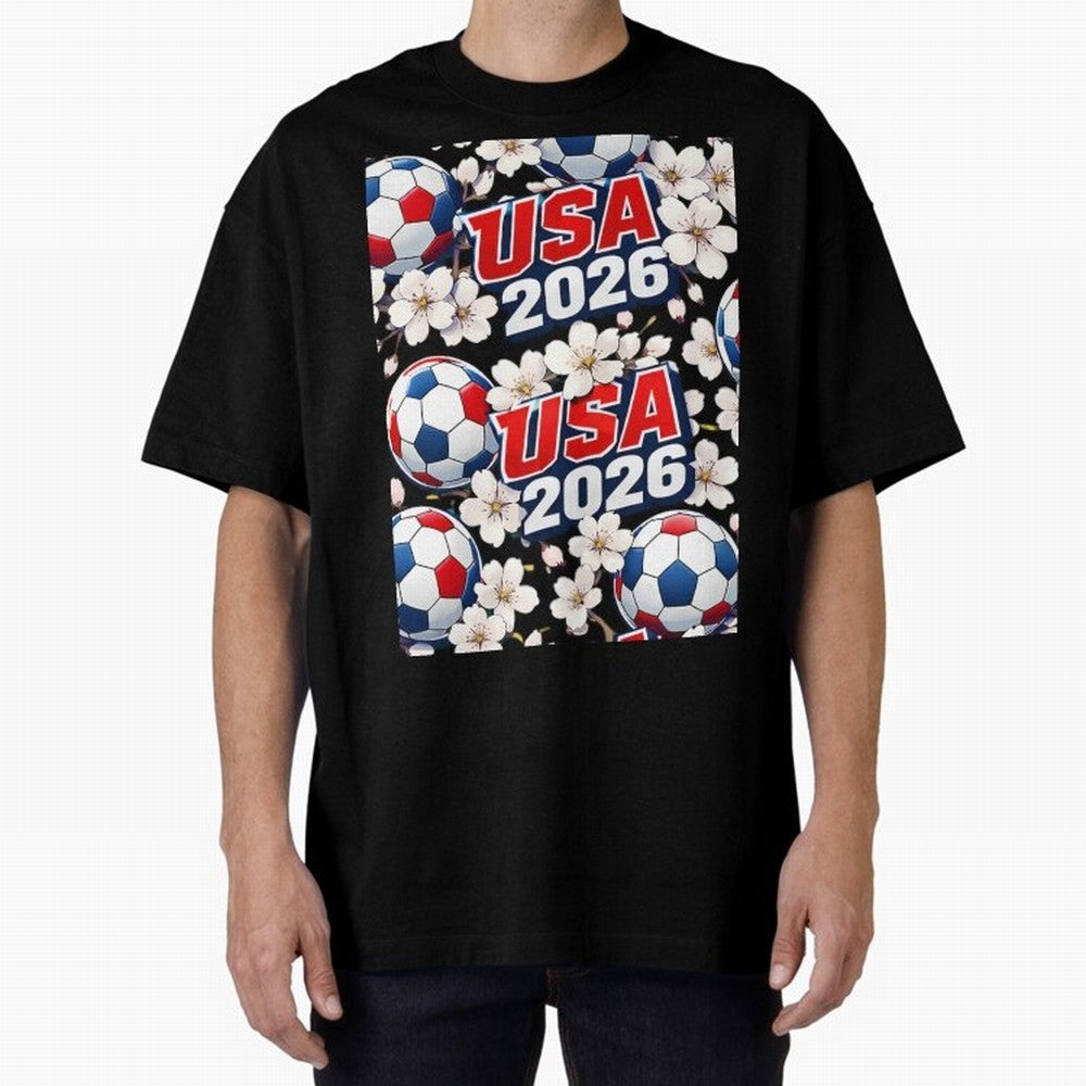 USA 2026 Soccer World Cup Pattern - Artistic Picasso Style Football Classic T-Shirt Embrace FIFA World Cup 2026 with Mbappe and Neymar, Spain Energy, Sports Nostalgia, International Competition, Famous Players and Unforgettable Victories; Made for