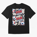 USA 2026 Soccer World Cup Pattern - Artistic Picasso Style Football Classic T-Shirt Embrace FIFA World Cup 2026 with Mbappe and Neymar, Spain Energy, Sports Nostalgia, International Competition, Famous Players and Unforgettable Victories; Made for