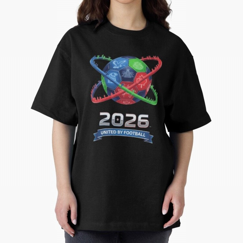United by Football 2026 Global Connectivity Logo Classic T-Shirt Keep the Legacy of FIFA World Cup 2026 Group Stage Spirit, Driven by Netherlands, CR7 and Messi, Championship Spirit, Famous Goals, Roaring Crowds and International Football Unity;