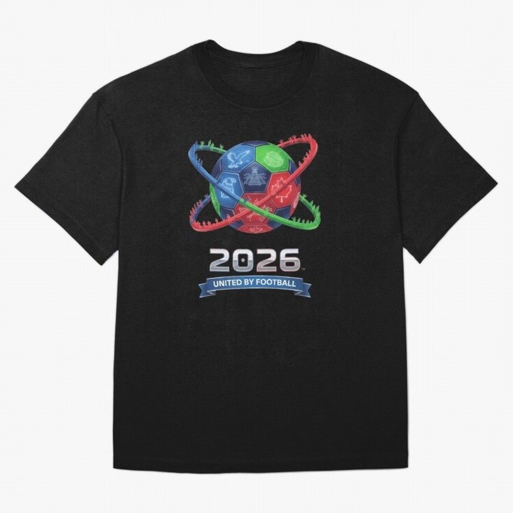 United by Football 2026 Global Connectivity Logo Classic T-Shirt Keep the Legacy of FIFA World Cup 2026 Group Stage Spirit, Driven by Netherlands, CR7 and Messi, Championship Spirit, Famous Goals, Roaring Crowds and International Football Unity;