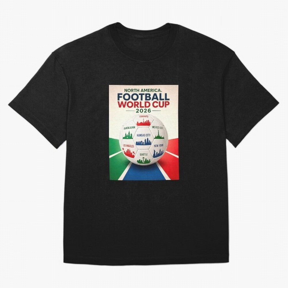 North America Football 2026 Classic T-Shirt Join Supporters Worldwide for FIFA World Cup 2026 Group Stage Spirit, Capturing Portugal, Spain and Germany, Messi and Cristiano Ronaldo, Stadium Chants, National Pride, Trophy Dreams and Unforgettable