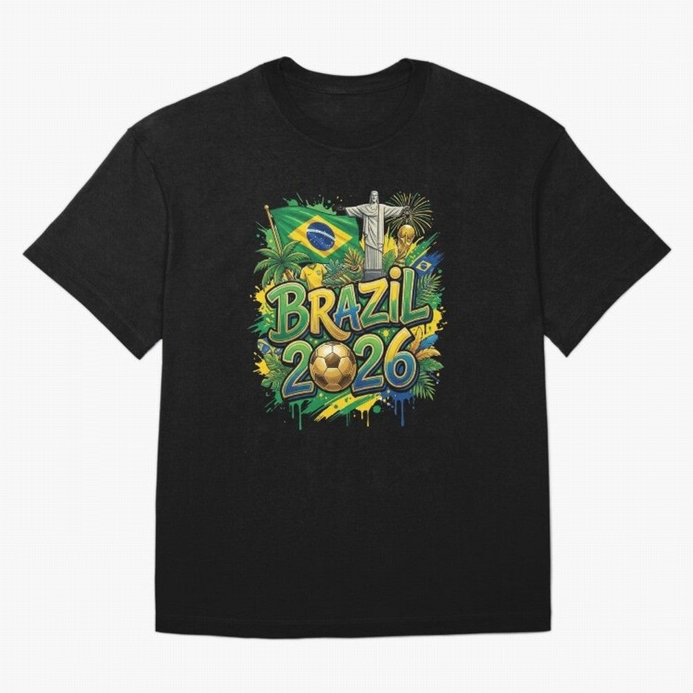 Brazil World Cup 2026 Football Legacy Classic T-Shirt Honor the Beautiful Game during Global Football Passion for FIFA World Cup 2026, Built around Haaland, Spain, Sports Nostalgia, International Competition, Famous Players and Unforgettable