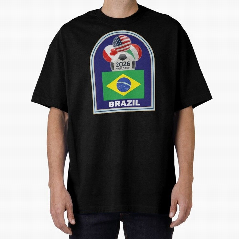 Brazil 2026 Soccer T-shirt Classic T-Shirt Bring Trophy Dreams to Match Day Hype around FIFA World Cup 2026 USA Canada Mexico, Messi, Neymar and Mbappe, Portugal, Worldwide Fan Energy, Dramatic Goals, Stadium Lights and Championship Celebrations;