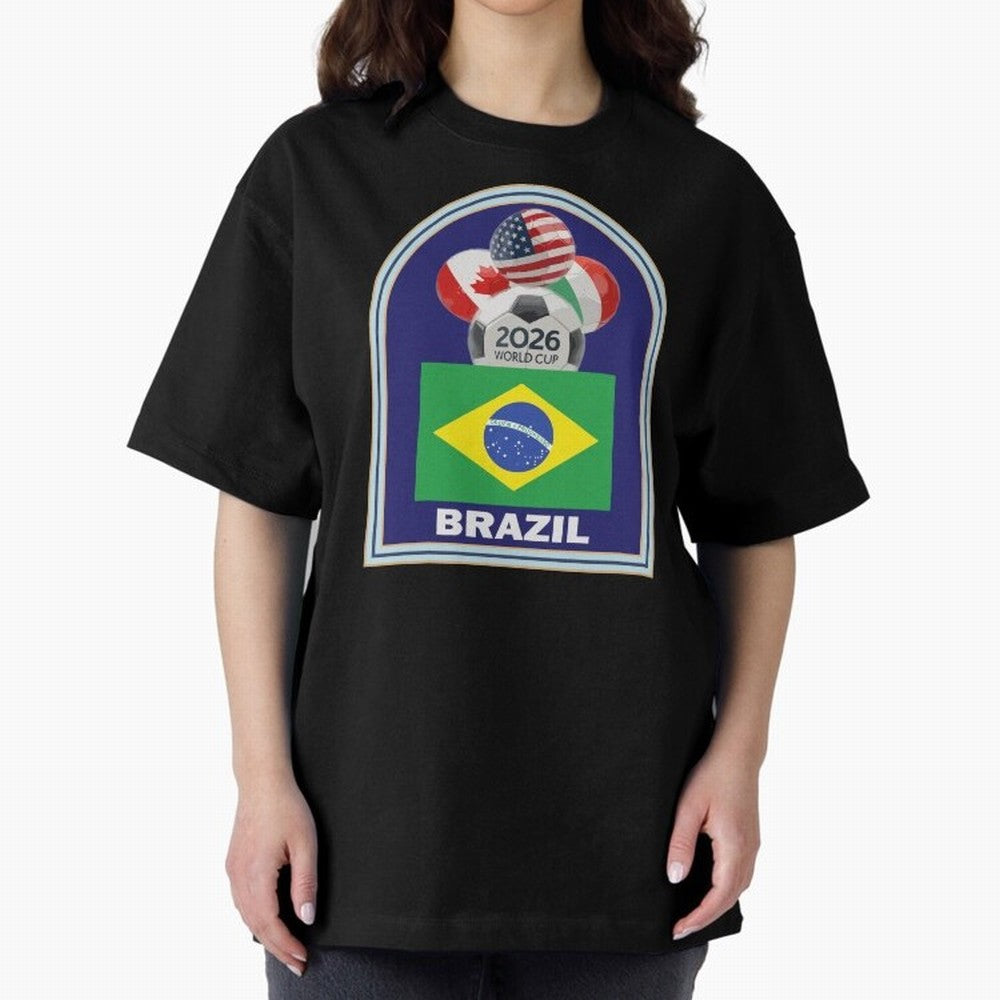 Brazil 2026 Soccer T-shirt Classic T-Shirt Bring Trophy Dreams to Match Day Hype around FIFA World Cup 2026 USA Canada Mexico, Messi, Neymar and Mbappe, Portugal, Worldwide Fan Energy, Dramatic Goals, Stadium Lights and Championship Celebrations;