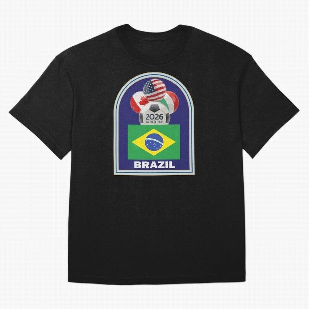 Brazil 2026 Soccer T-shirt Classic T-Shirt Bring Trophy Dreams to Match Day Hype around FIFA World Cup 2026 USA Canada Mexico, Messi, Neymar and Mbappe, Portugal, Worldwide Fan Energy, Dramatic Goals, Stadium Lights and Championship Celebrations;
