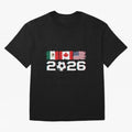 Glitched United 2026 Cup North America Emblem Part Classic T-Shirt Capture FIFA World Cup 2026 Spirit, Centered on Portugal, Haaland and Mbappe, Football History, Final Match Energy, Crowd Noise and Once in a Lifetime Moments; Created for Match Day
