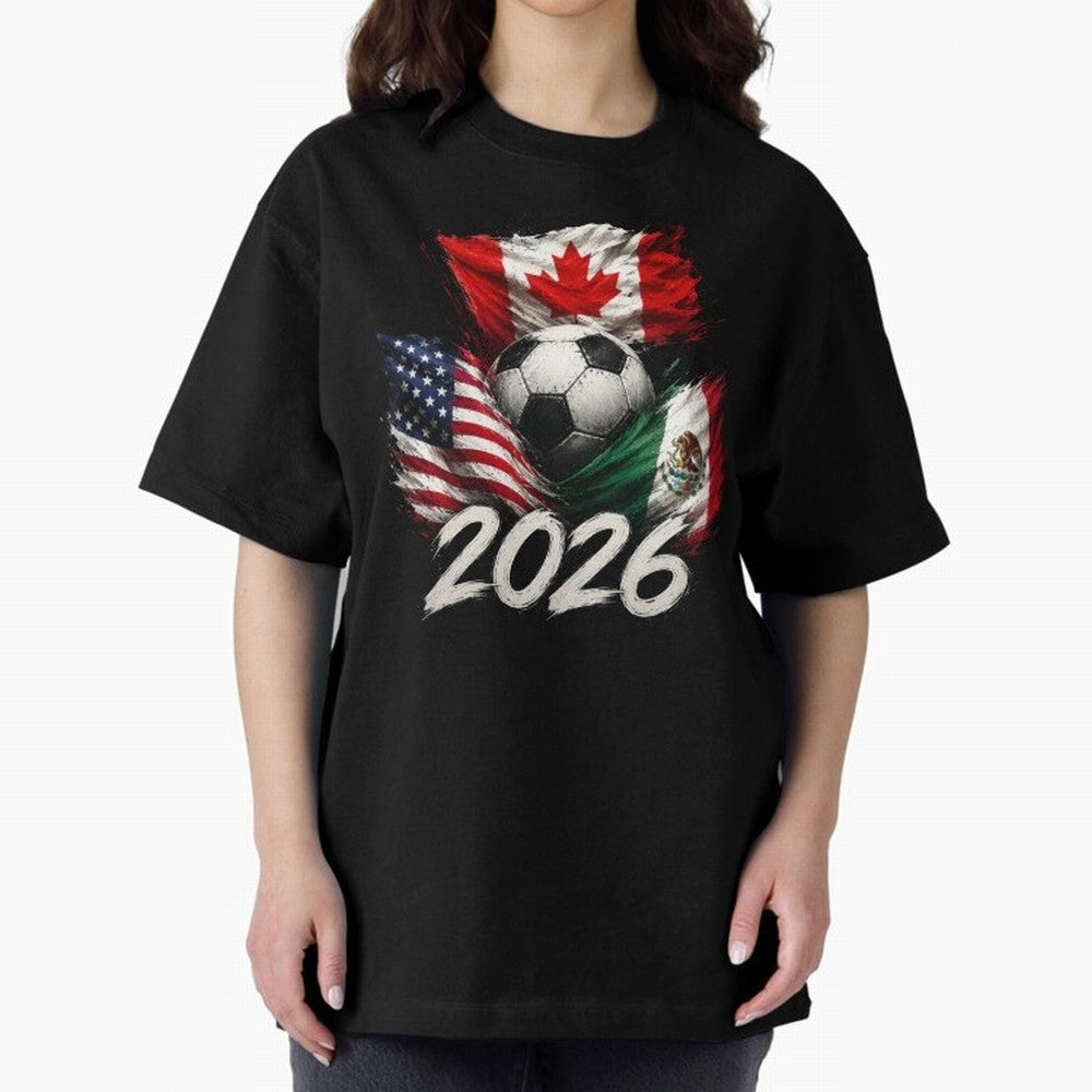 Soccer 2026 USA Canada Mexico ¨C World Football Flags Design Classic T-Shirt Show Your Tournament Heart for FIFA World Cup 2026 Group Stage for Fans of Mbappe and Germany, Bringing Soccer Culture, Superstar Moments, National Team Dreams and