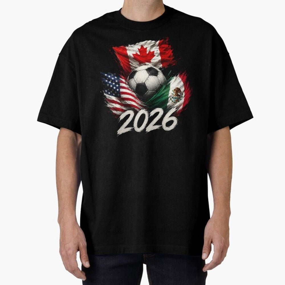 Soccer 2026 USA Canada Mexico ¨C World Football Flags Design Classic T-Shirt Show Your Tournament Heart for FIFA World Cup 2026 Group Stage for Fans of Mbappe and Germany, Bringing Soccer Culture, Superstar Moments, National Team Dreams and